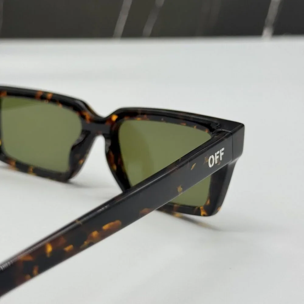 NEW OFF-WHITE OERI13A WARREN 6055 SUNGLASSES UNISEX HAVANA SQUARE EYEWEAR